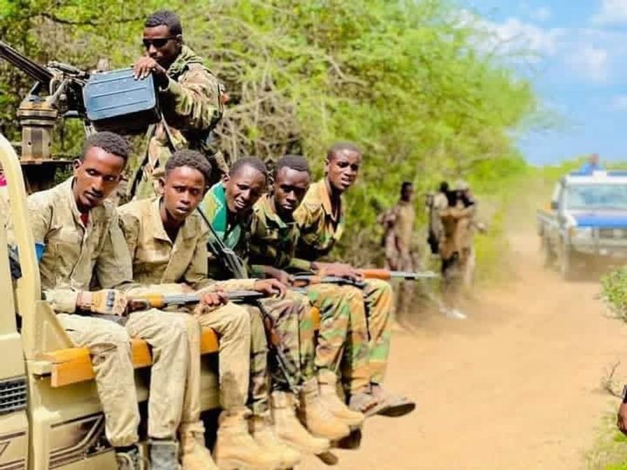 Military Vehicle Hit by Landmine on Ceeldoon-Baidoa Road