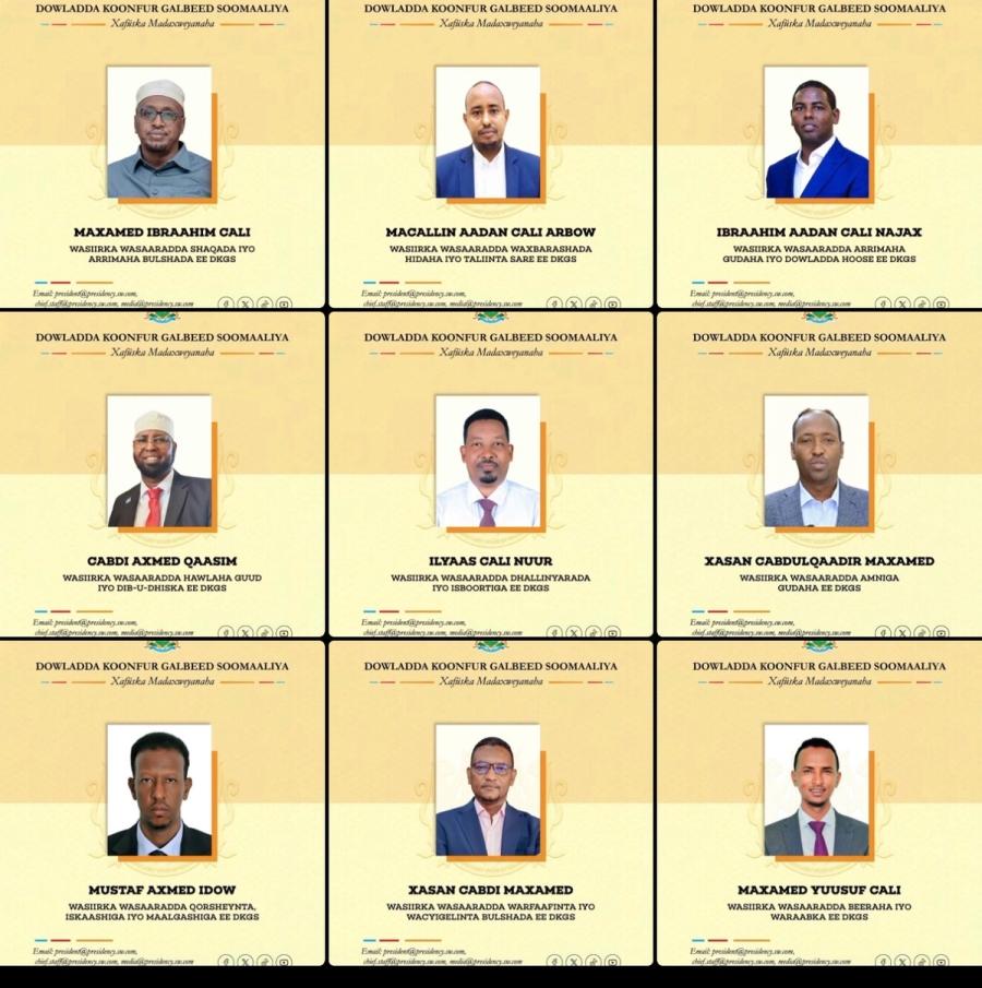 Laftagareen Names New Ministers as South West Somalia Political Rift Deepens