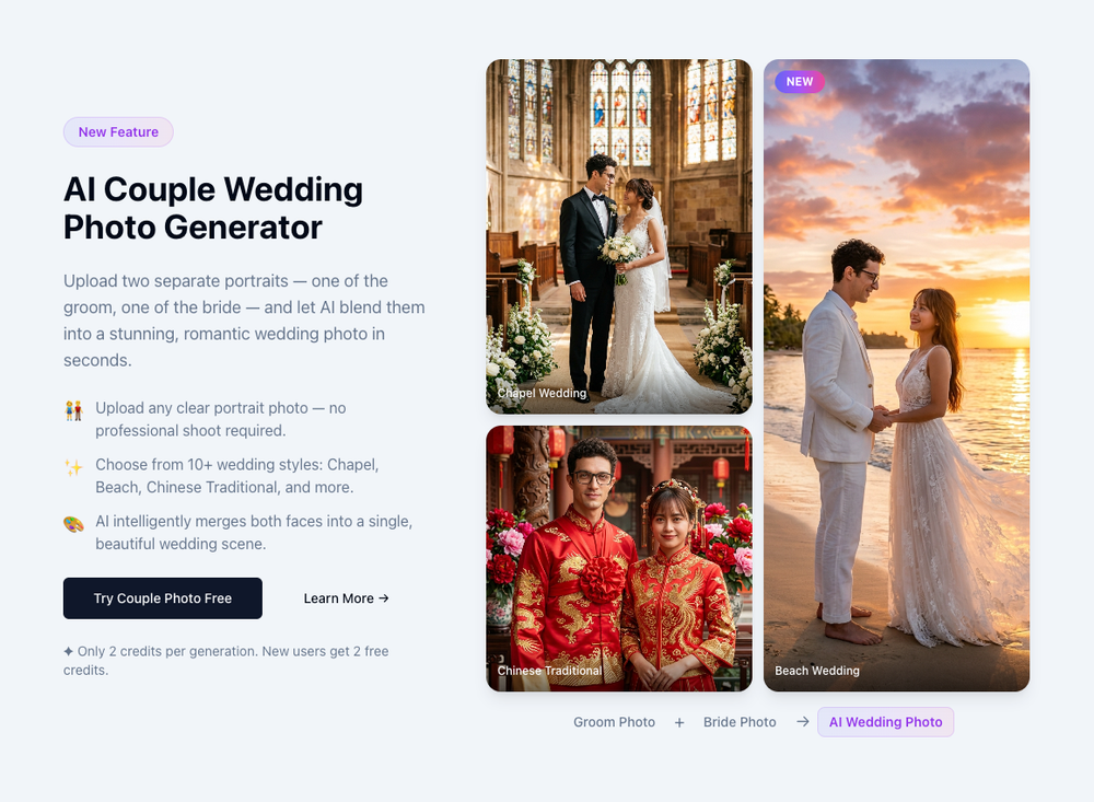 image of AI Wedding Photo Generator image of AI Wedding Photo Generator