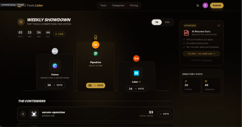 image of AI Tools Lister image of AI Tools Lister