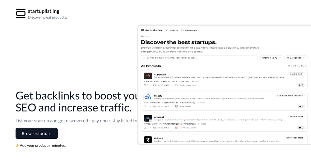image of Startup Listing