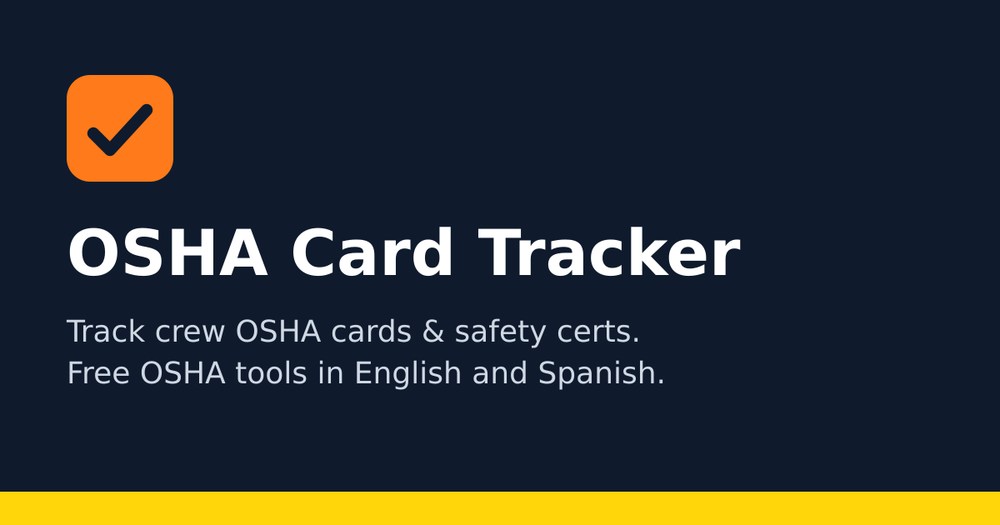 image of OSHA Card Tracker image of OSHA Card Tracker