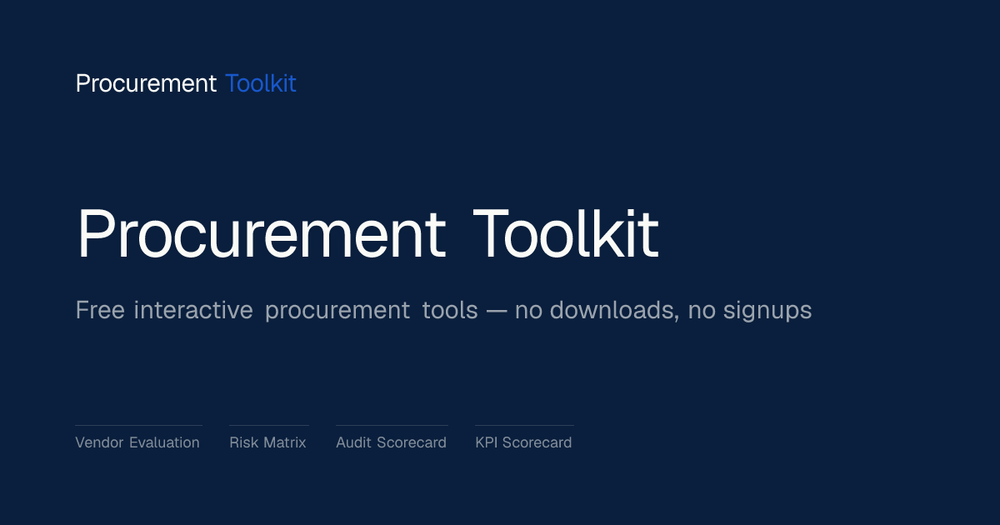 image of Procurement Toolkit image of Procurement Toolkit