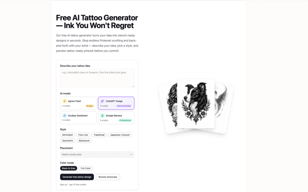 image of AI Tattoo Generator image of AI Tattoo Generator