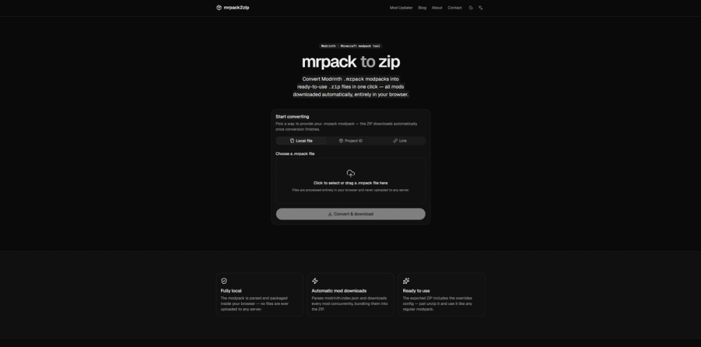 image of mrpack to zip converter image of mrpack to zip converter