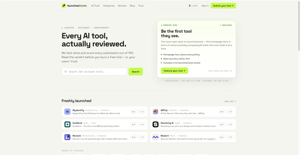 image of Launched Tools image of Launched Tools