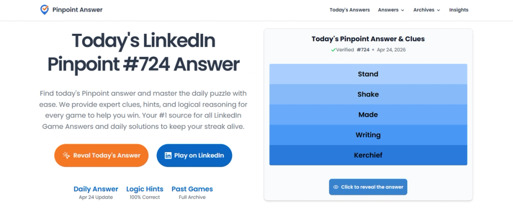 image of Linkedin Pinpoint Answer image of Linkedin Pinpoint Answer