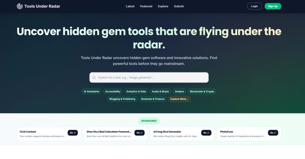 image of Tools Under Radar