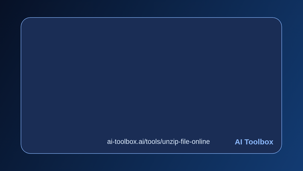 image of AI Toolbox Unzip Files Online image of AI Toolbox Unzip Files Online