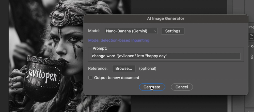 image of Nano Banana Photoshop AI Plugin