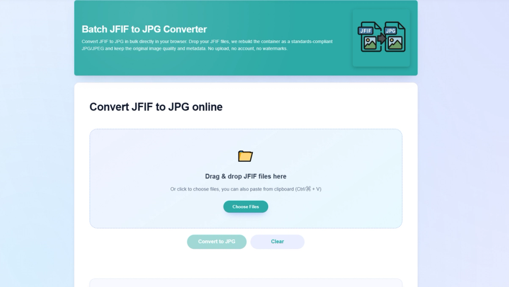 image of JFIF to JPG Converter image of JFIF to JPG Converter