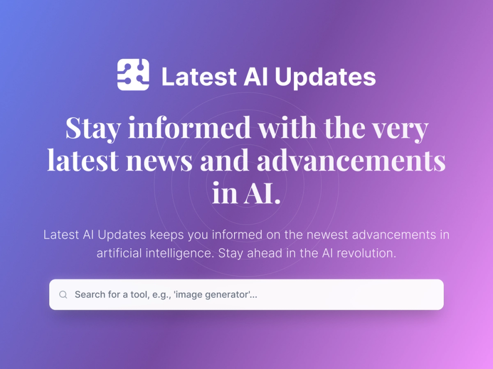 image of Latest AI Updates image of Latest AI Updates