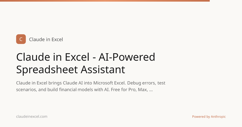 image of Claude in Excel image of Claude in Excel