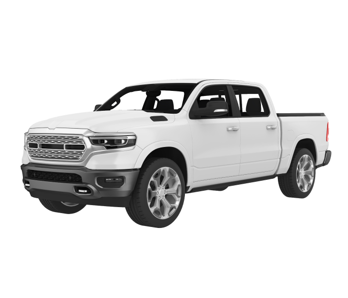 A white pickup truck