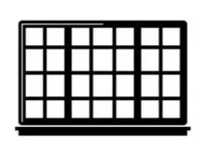 Diagram of a french window