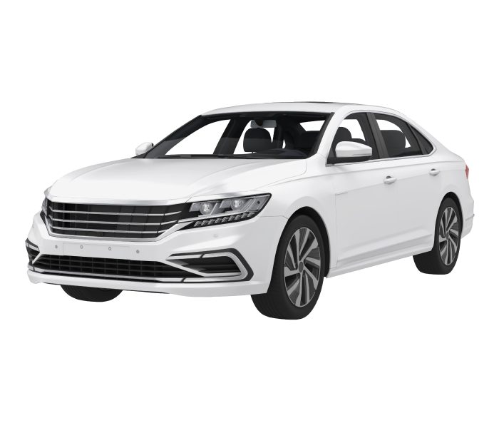 A white 4 door sedan