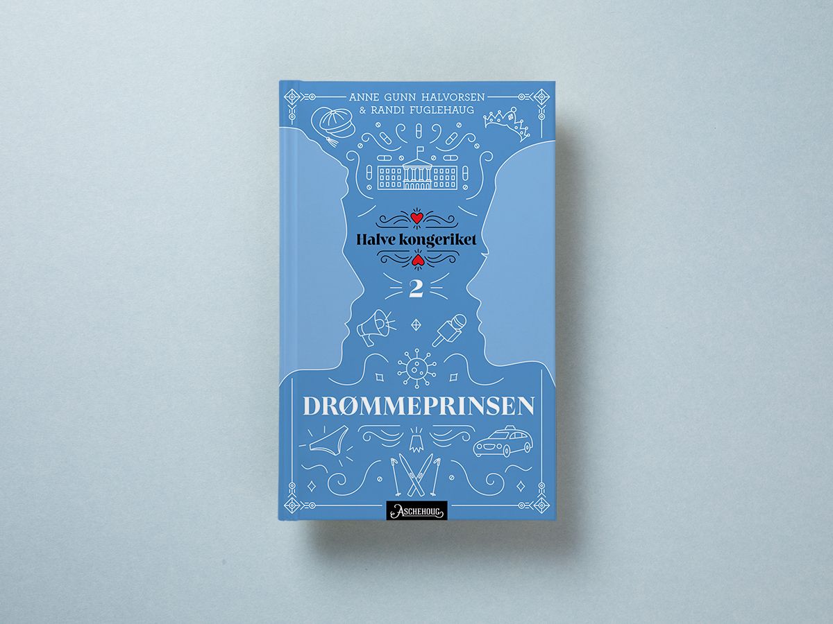 Bilde av blått bokomslag til Drømmeprinsen