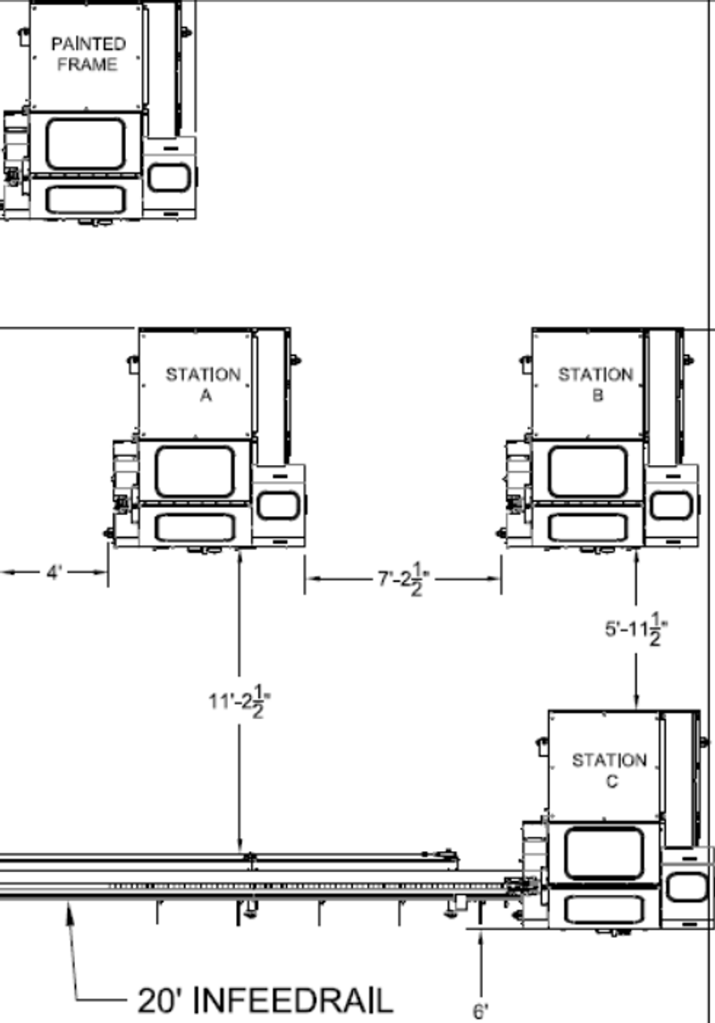 MatchPoint Blade Saw flow cell layout used to support higher throughput and synchronized workstations.