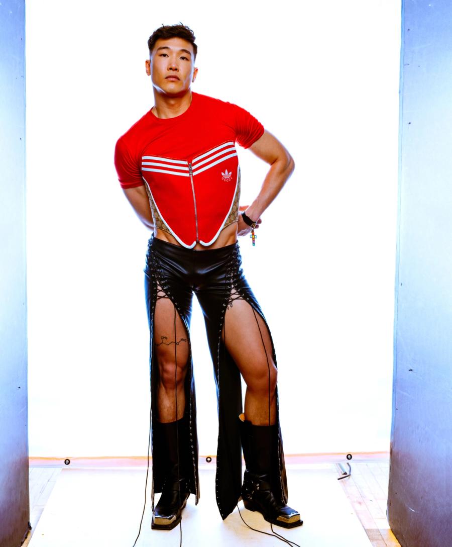 Joel Kim Booster, an actor, appears in an editorial for Attitude magazine, photographed in New York City by fashion and celebrity photographer Taylor Miller who is located in Brooklyn, NY. 