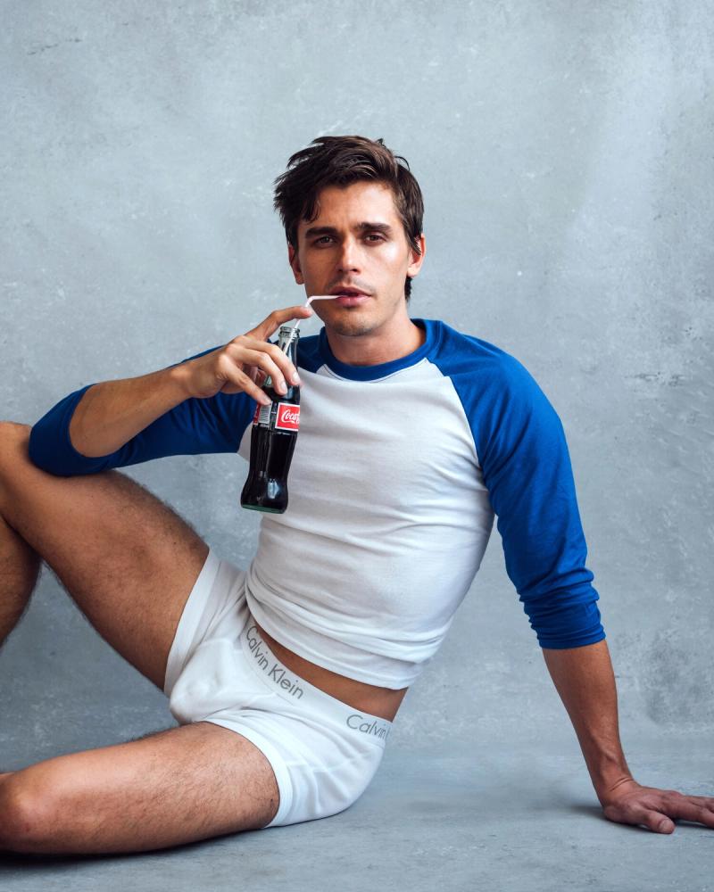 Chef ANTONI POROWSKI, sitting on the floor while drinking a coca cola, photographed in New York City by fashion and celebrity photographer Taylor Miller who is located in Brooklyn, NY. 