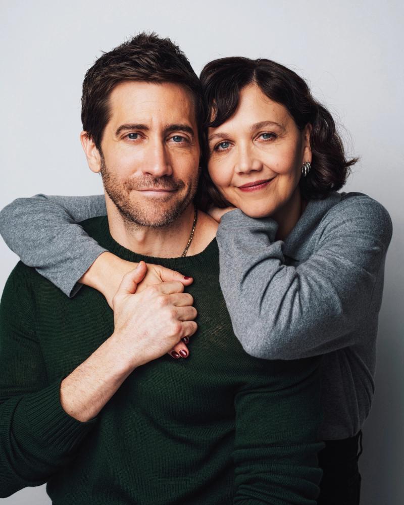 Actors Jake and Maggie Gyllenhaal pose for a portrait in New York City, photographed in New York City by fashion and celebrity photographer Taylor Miller who is located in Brooklyn, NY. 