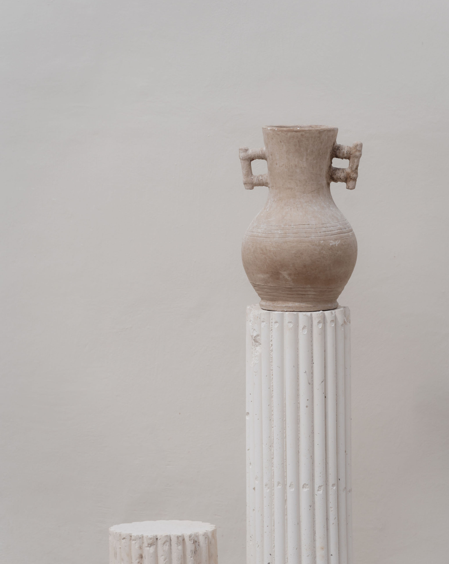 Columns of terrazo at House of Creations Bali