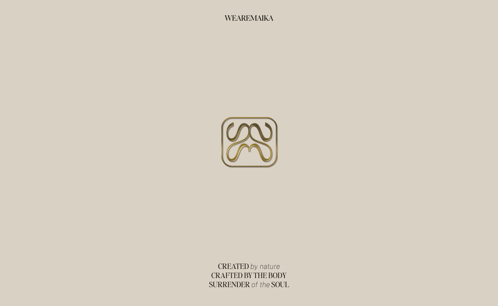 MAIKA Logo Icon Minimalist Feature – Brand Identity by Eeze Studio Minimalist gold MAIKA logo icon on a cream background, capturing bespoke brand identity, creative subscription project by Eeze Studio