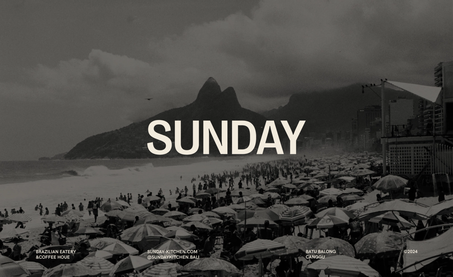 Hero mockup for Sunday Kitchen Bali. Design by eeze studio