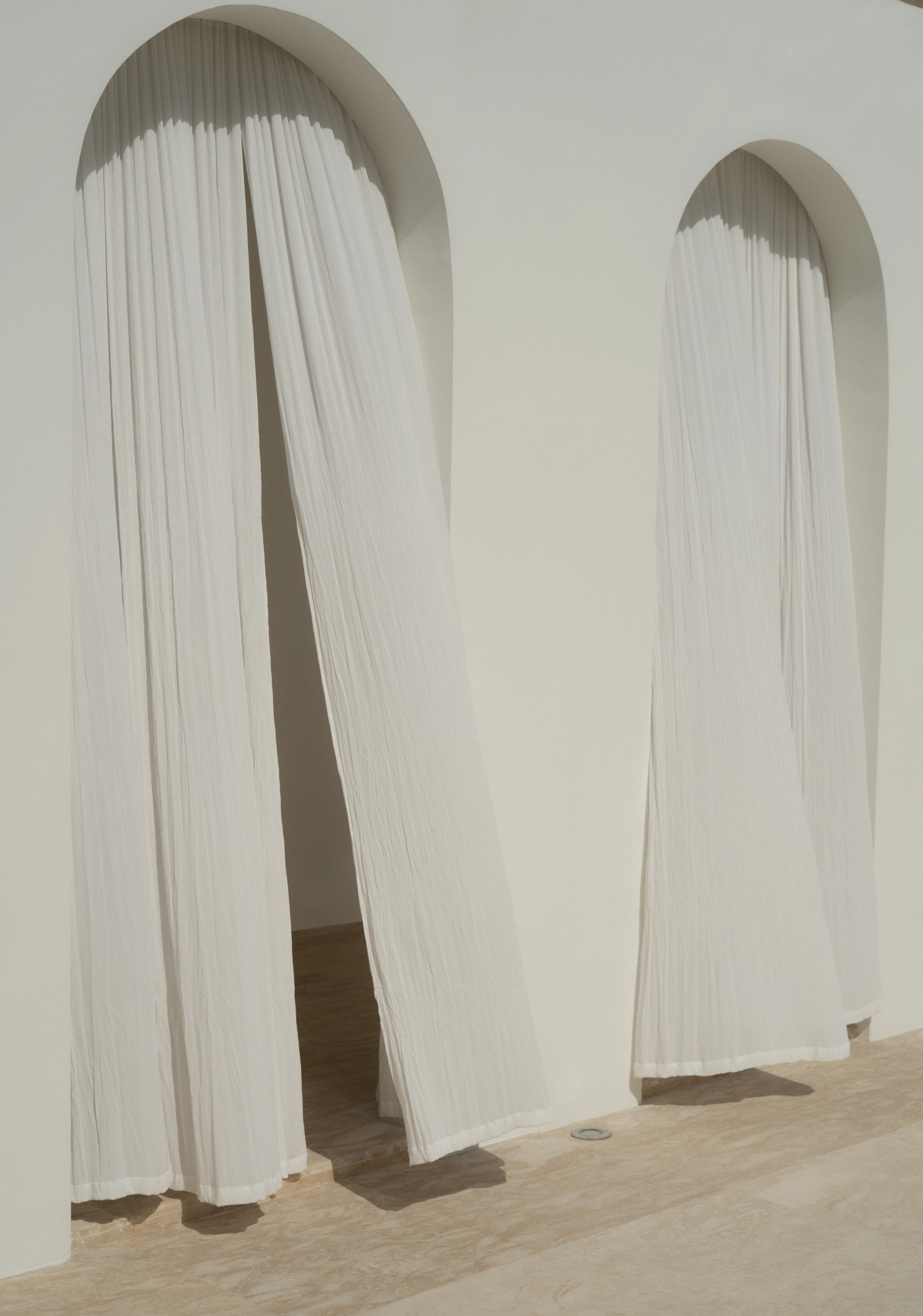 Curtains at the entrance of Maja Canggu.