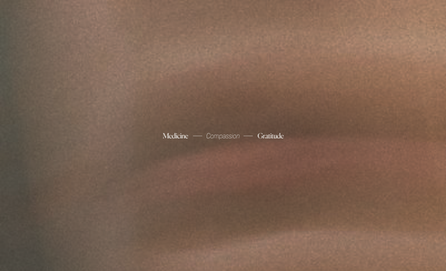 Minimalist design slide for MAIKA wellness brand featuring warm, abstract textures and elegant theme keywords by Eeze Studio