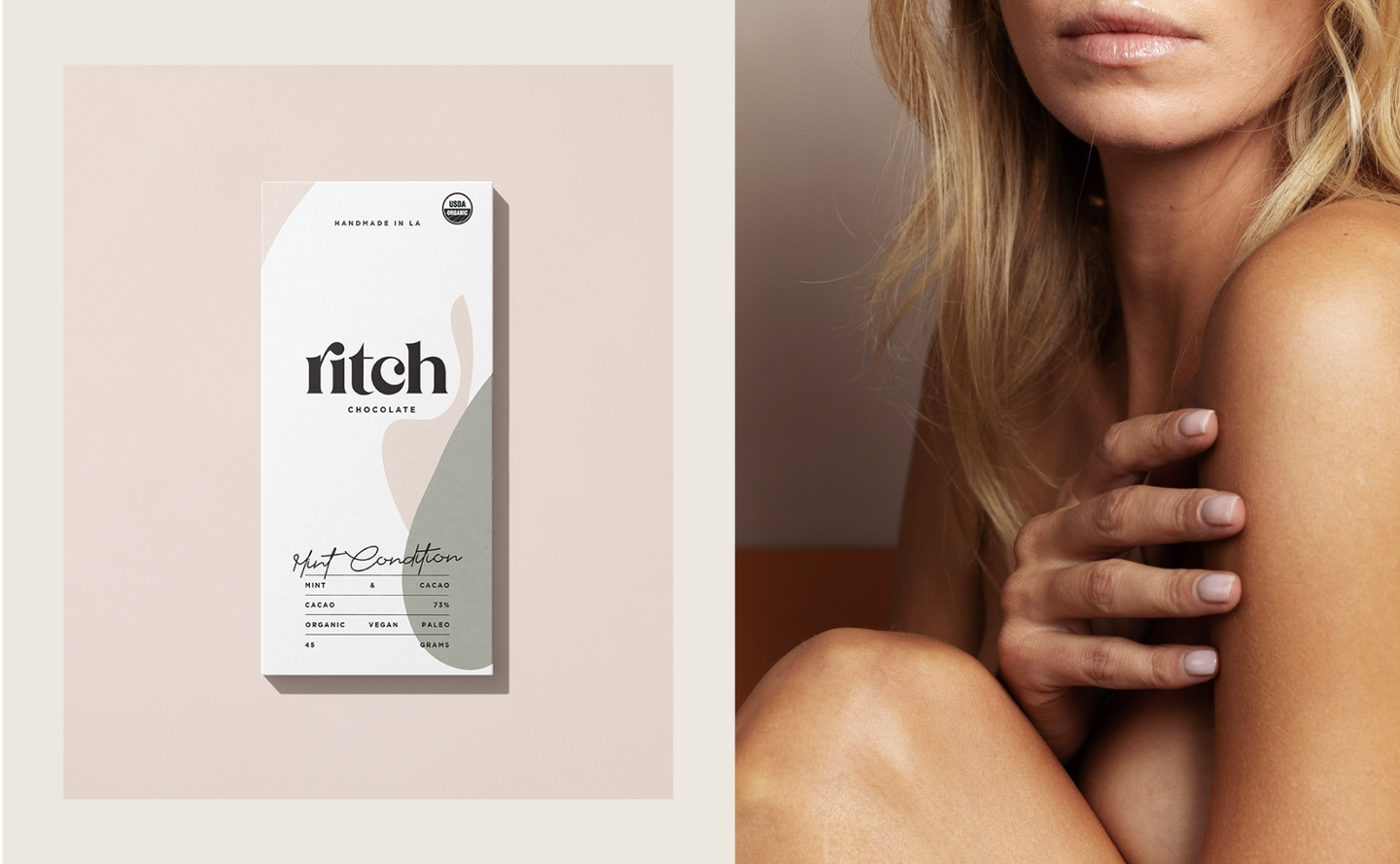 Visual Direction Mockup for Ritch Handmade Mint Condition - design by eeze studio Visual Direction Mockup showing imagery usage for Ritch Handmade Mint Condition flavor