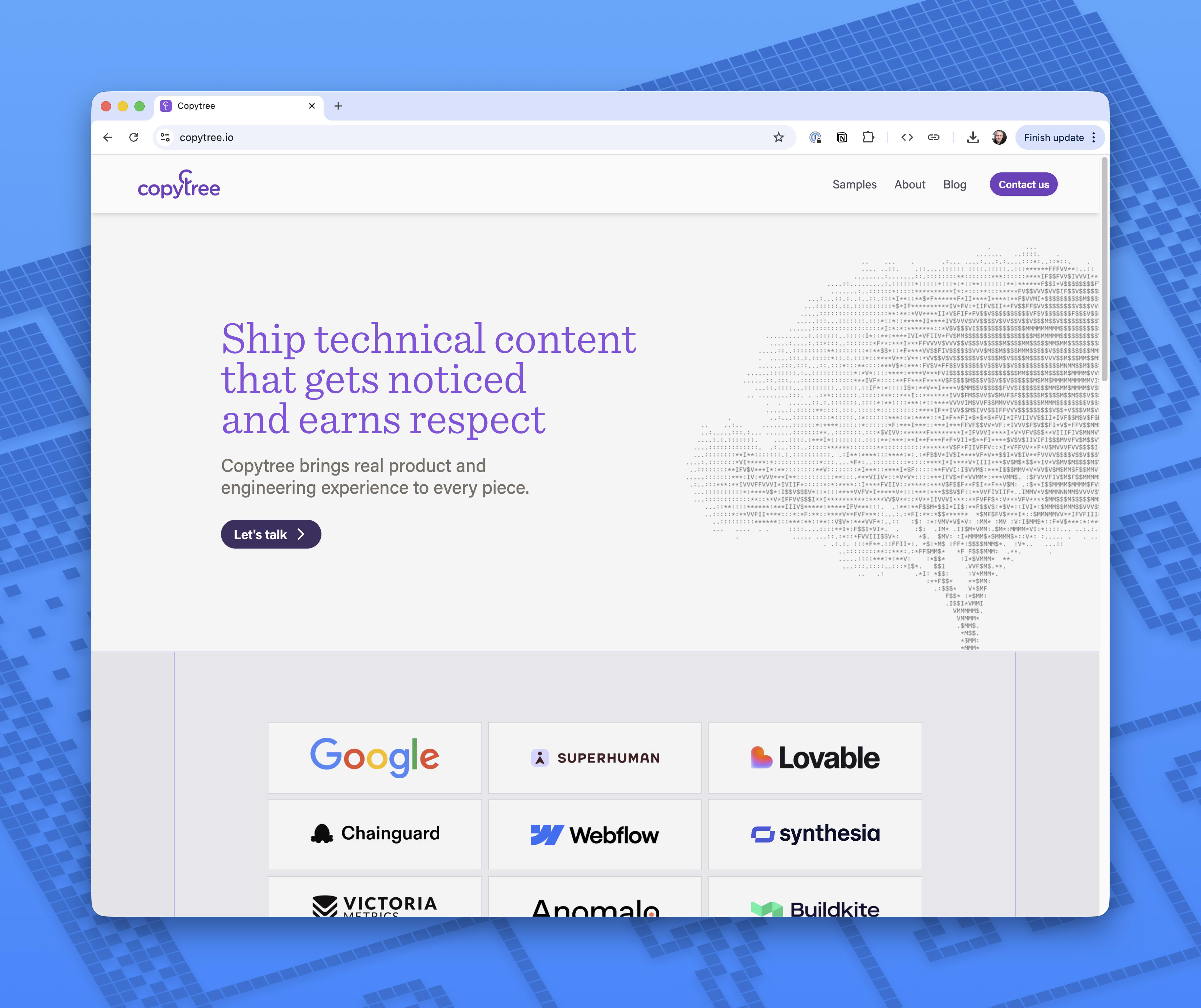 A crisp website redesign kicks off a new chapter for Copytree case study thumbnail