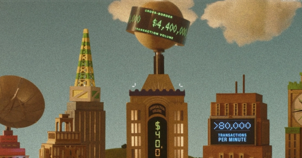 Stripe City model with digital display billboards