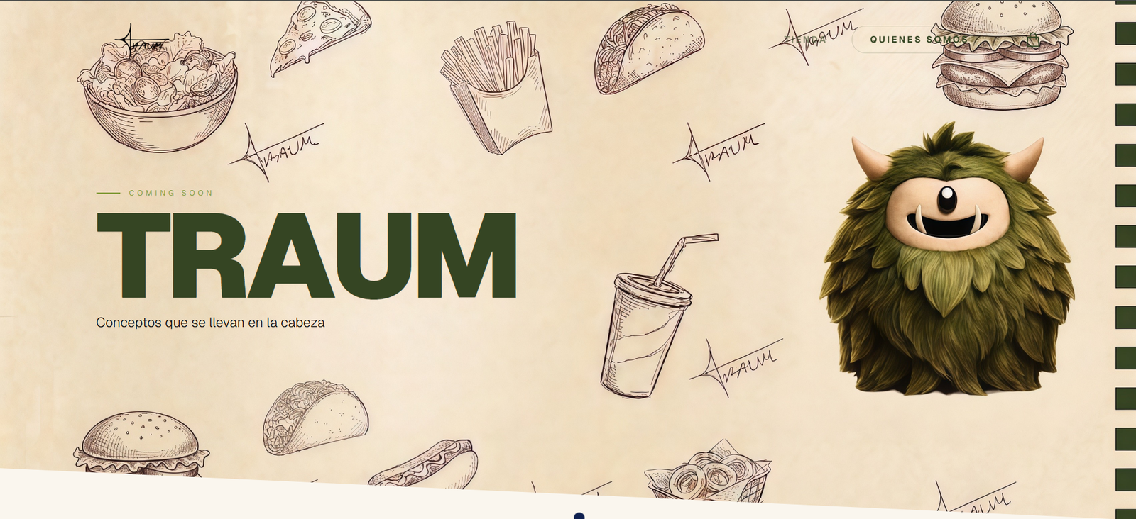 Traum Drop: Tienda de la marca Traum pensada como galería de diseño, con páginas de pre-lanzamiento para cada drop.