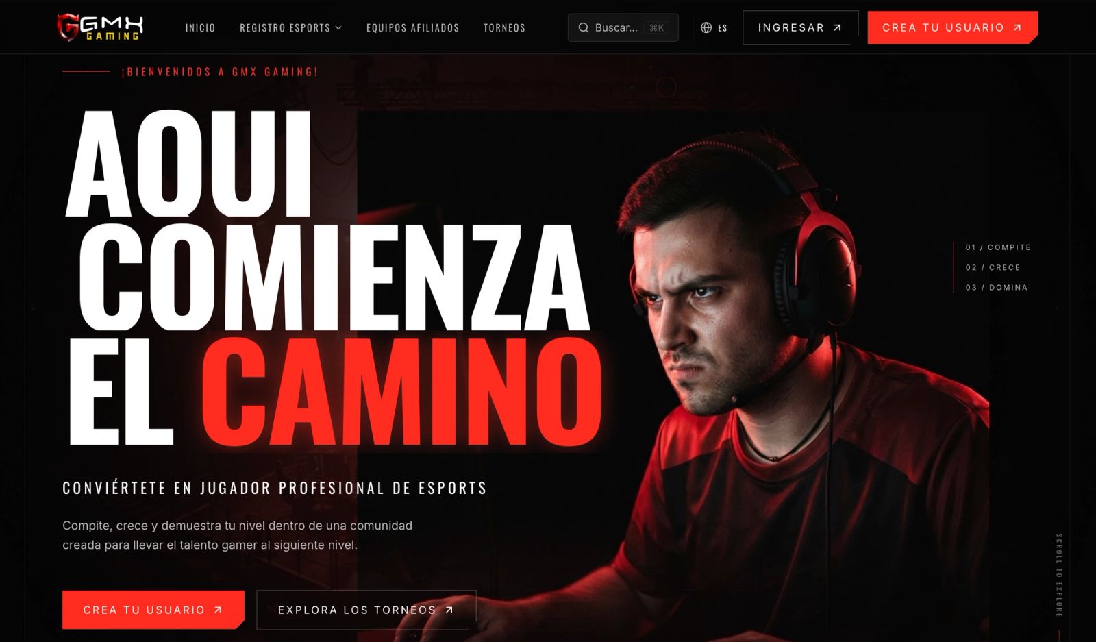 GMX Gaming: Custom platform for gaming tournaments that replaced a slow WordPress site and automated registrations.