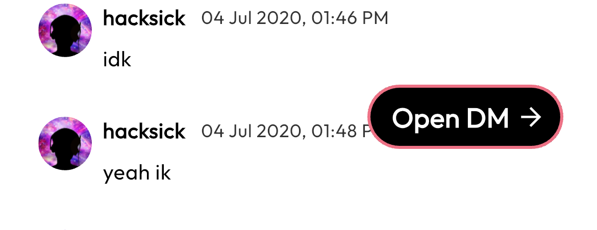 Friendcord open DM button