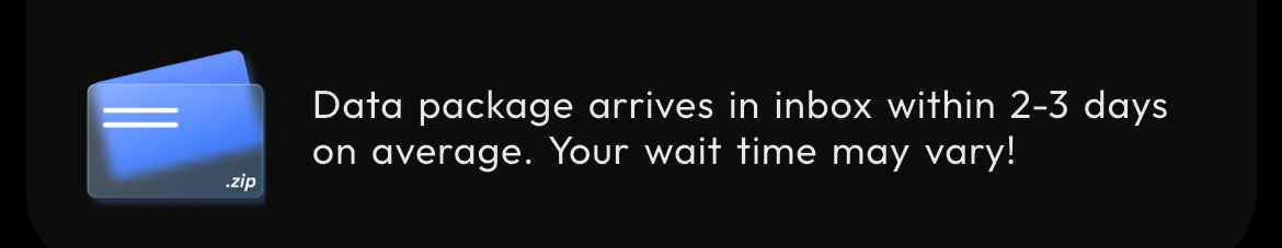 Discord data package request.