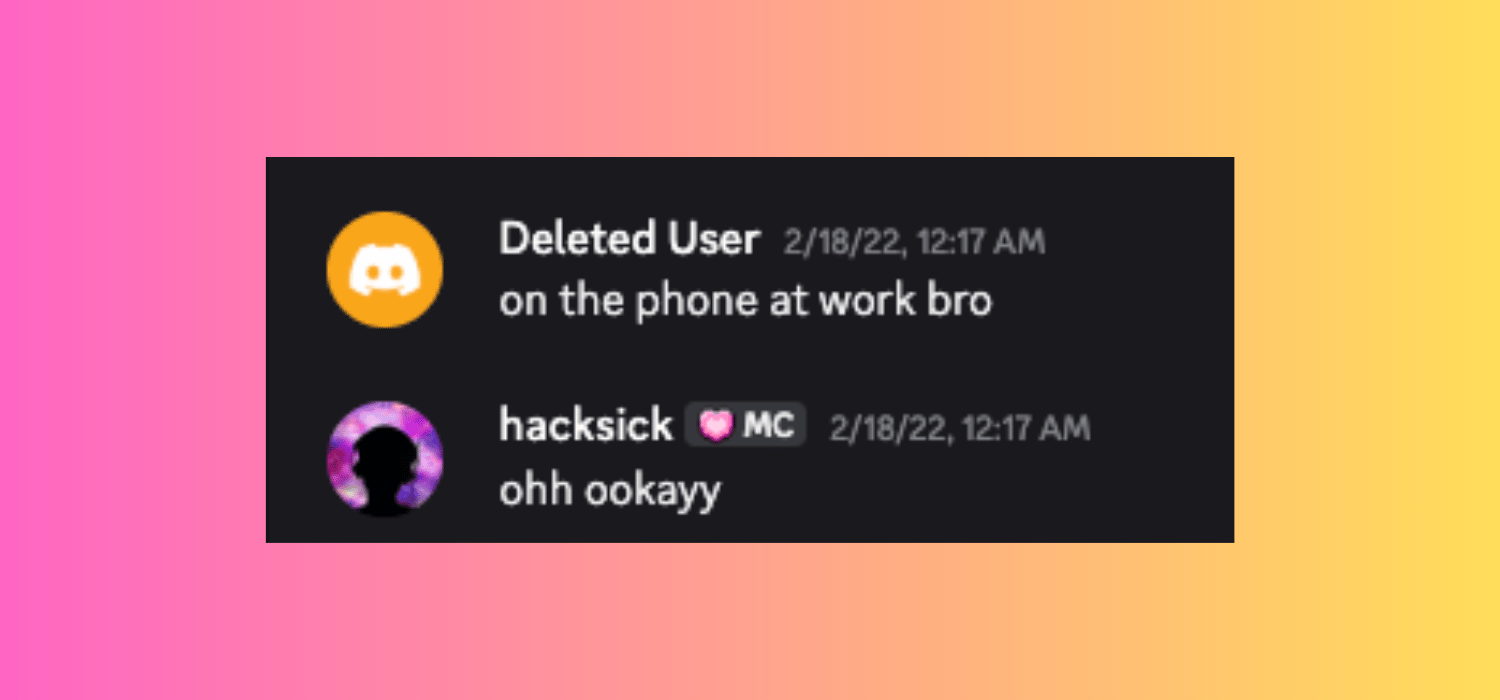 Discord deleted user or old DM