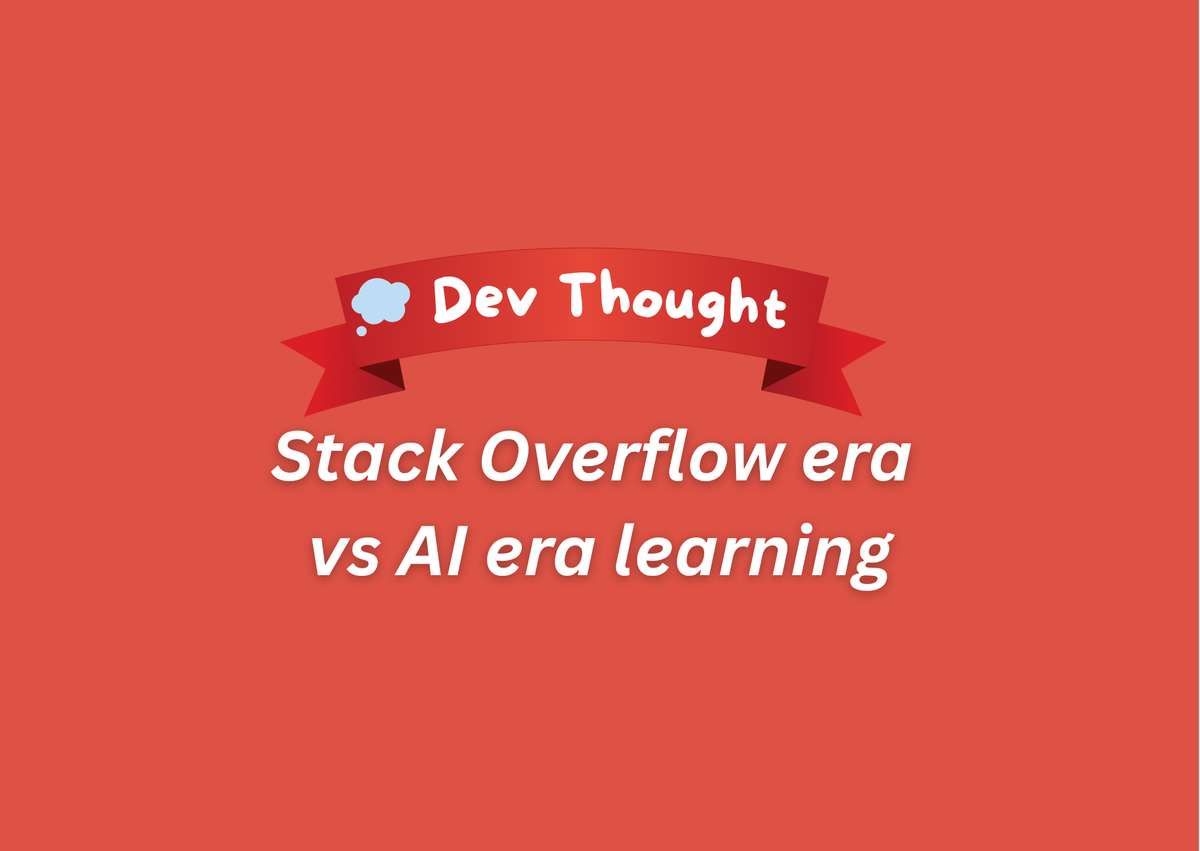 Stack Overflow Era vs AI Era - We're Witnessing a Shift