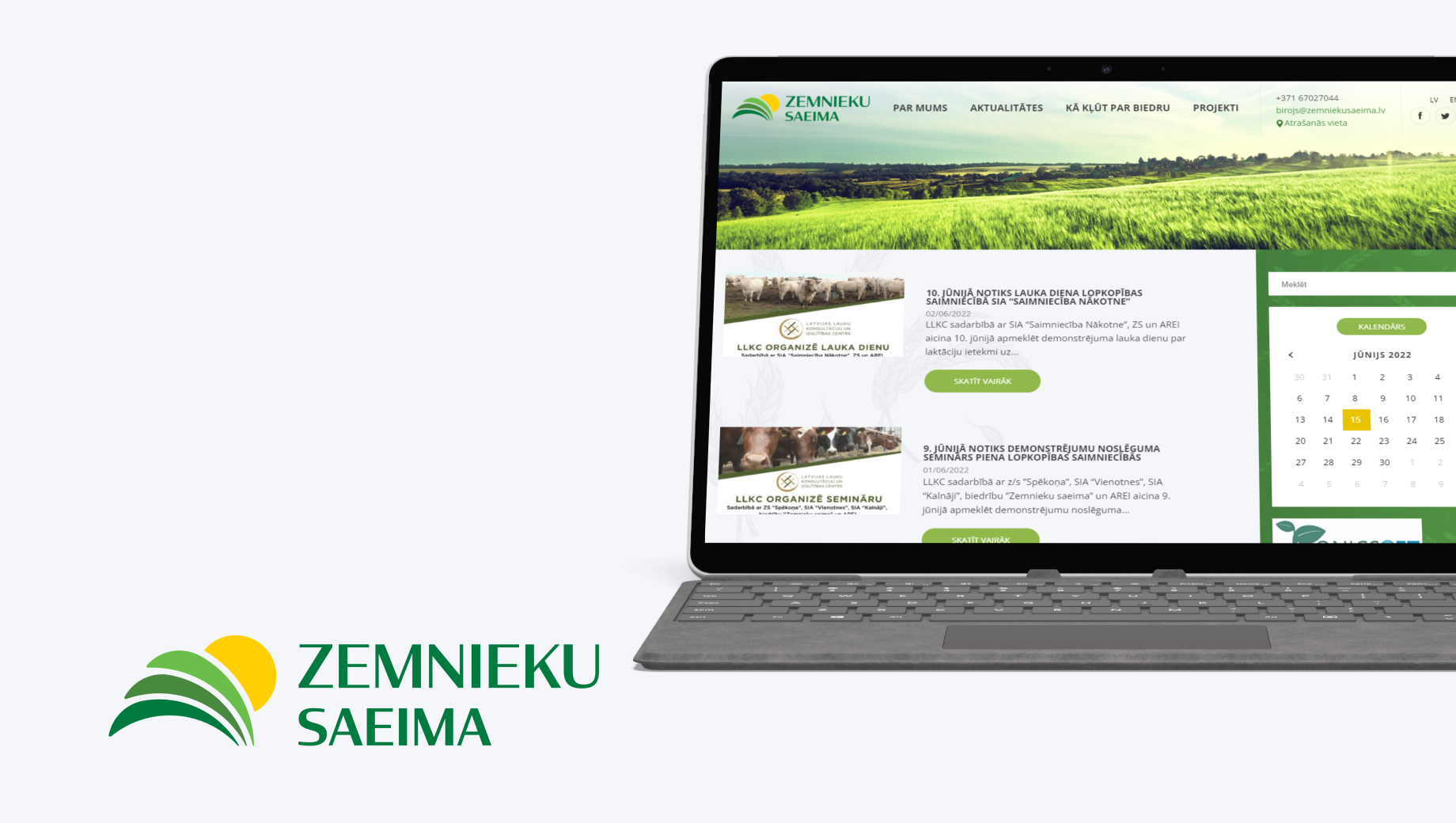 Zemnieku saeima - Website Development