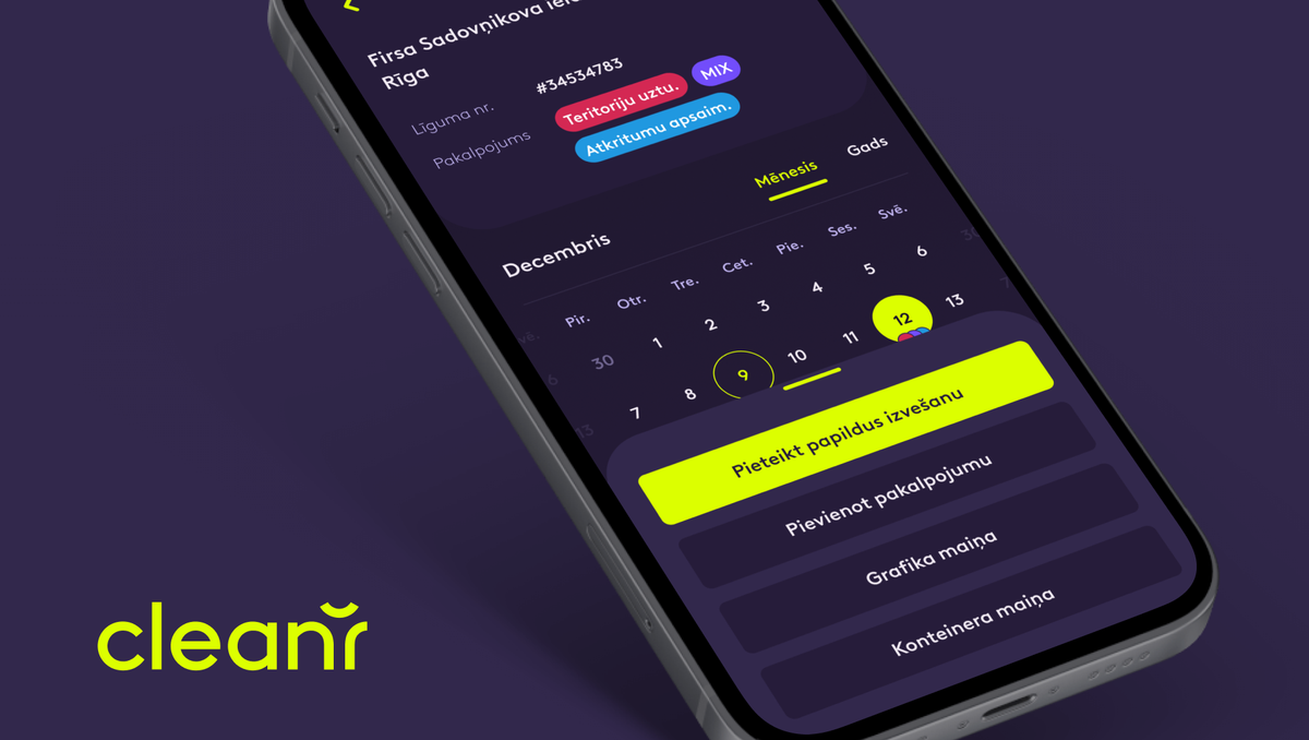 CleanR CleanR Mobilās aplikācijas izstrāde