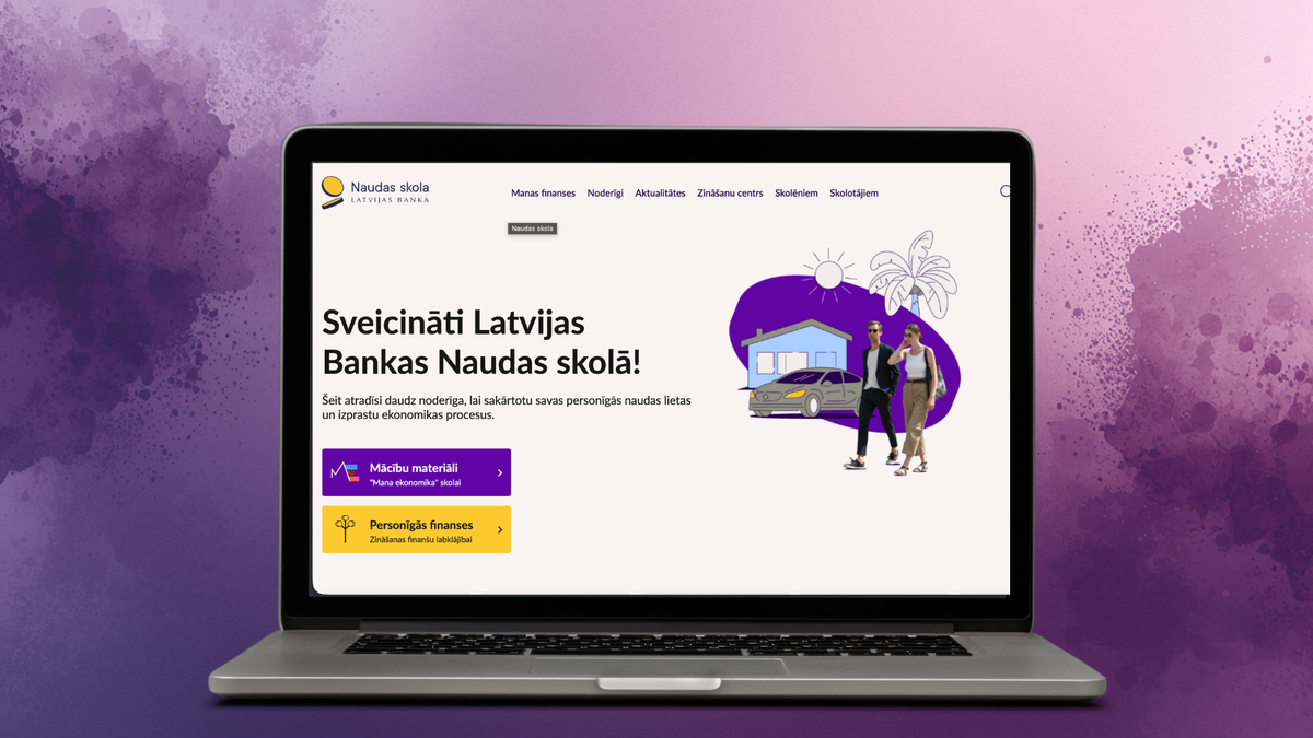 Latvijas Banka 'Naudas skola' - Website Development