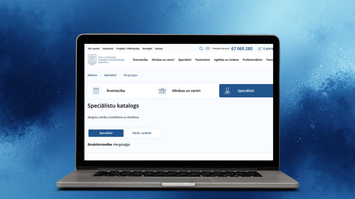 stradini.lv mājaslapas izstrāde - Website Development