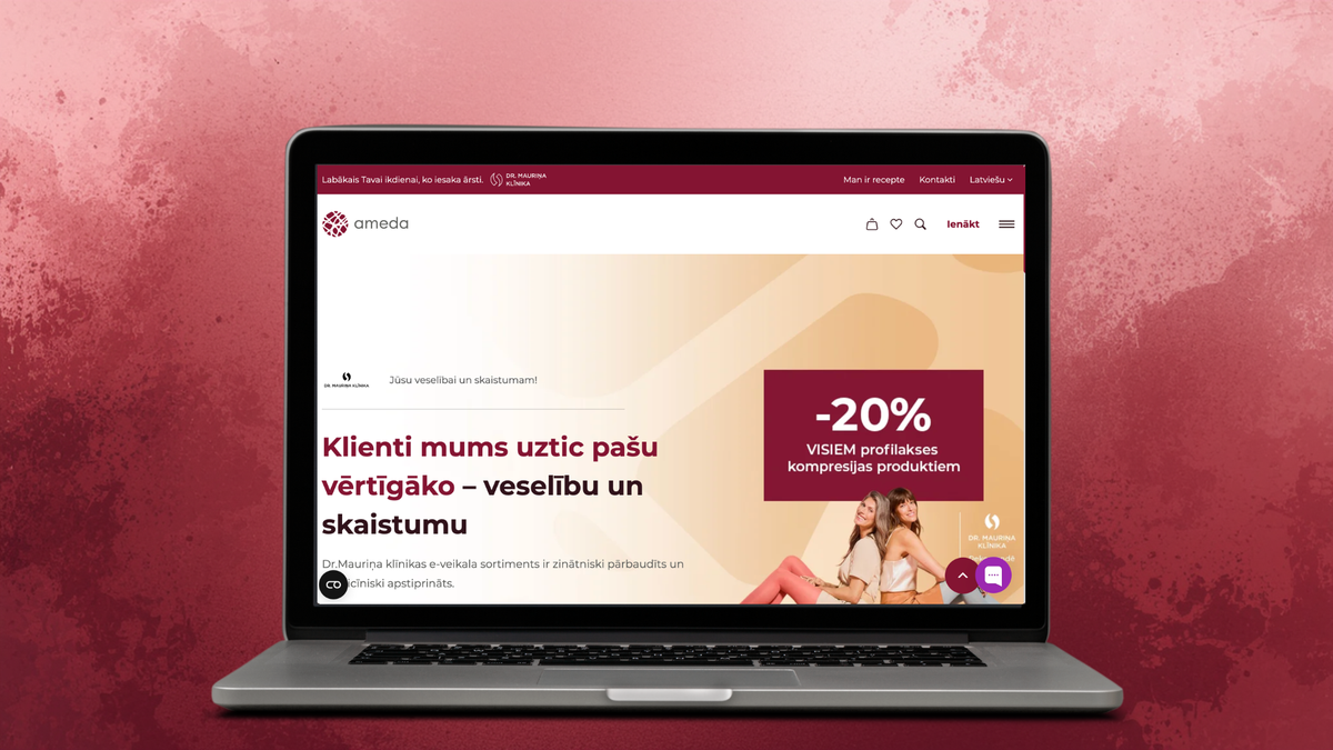 AMEDA - Interneta veikala izstrāde