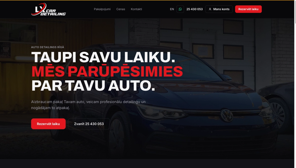 Mājaslapa ar rezervāciju sistēmu un klientu portālu