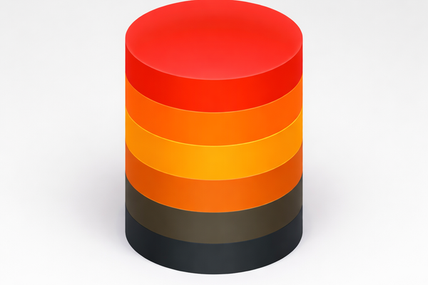 Illustration of a web server stack with colored layers representing server architecture