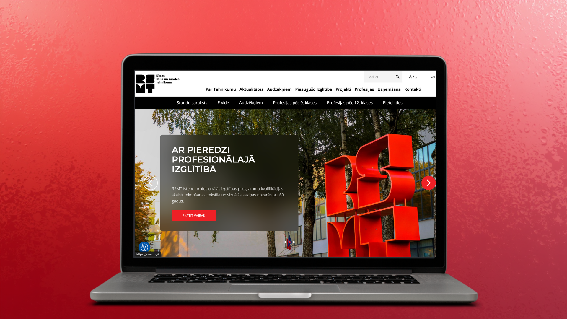 RSMT pieteikšanās - Website Development