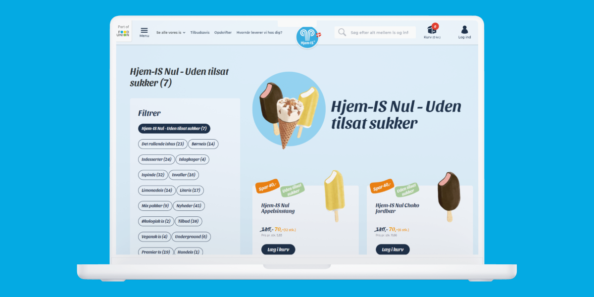 Hjem-is - Webshop in Denmark