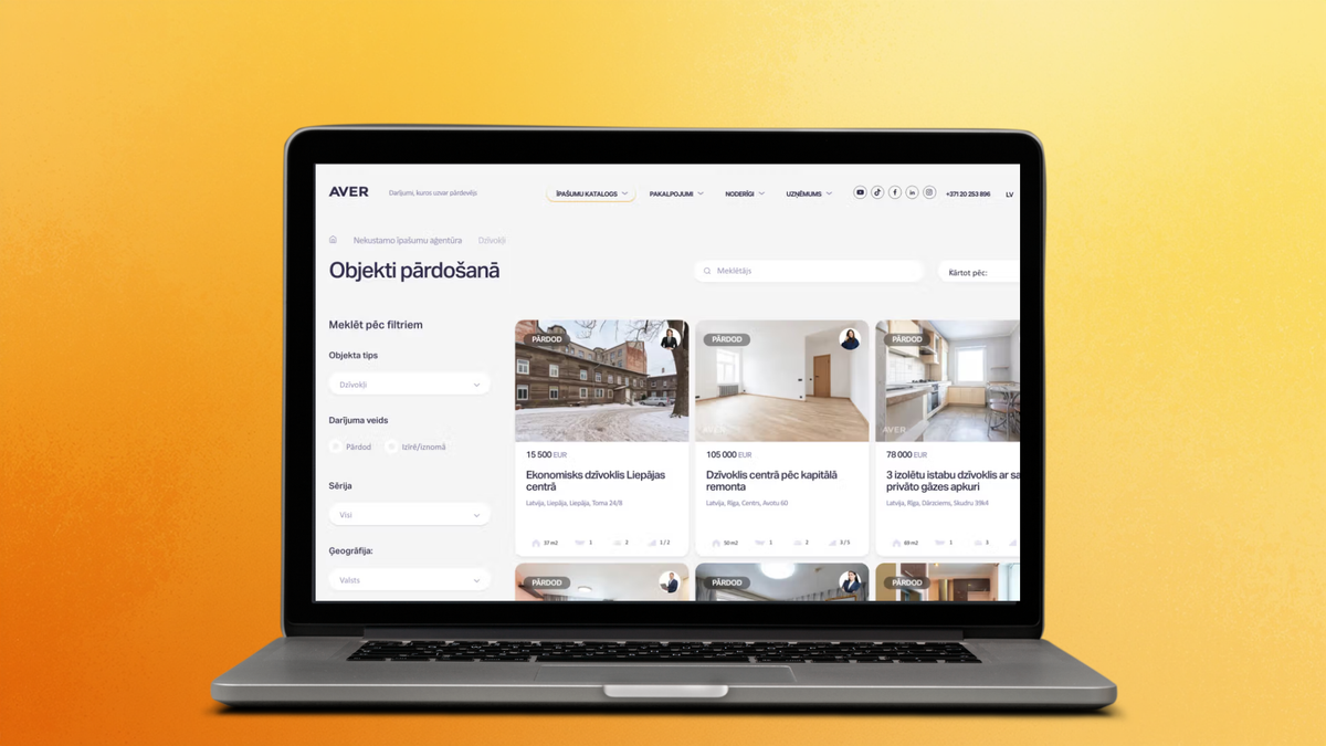 AVER WEB - Mājaslapu izstrāde