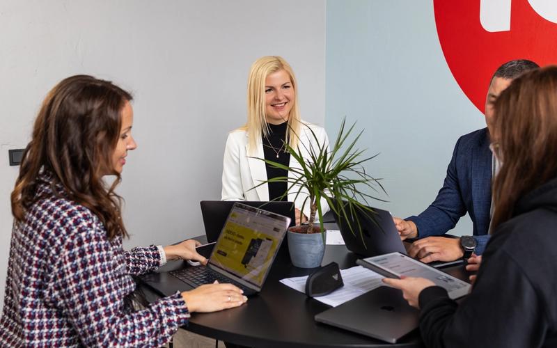 iConcept development team in a planning meeting at the Riga office